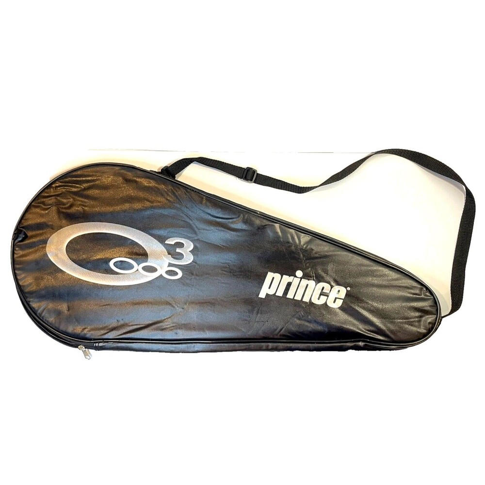 Prince O3 Tennis Racquet Bag Case Cover Black 28'' x 12 Zipper Single Racket